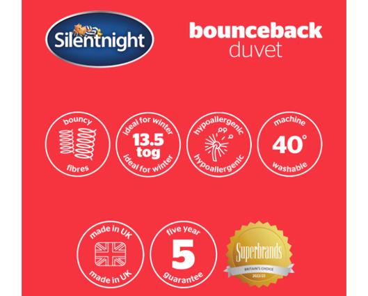 King - Silentnight Bounceback Duvet - 13.5 Tog