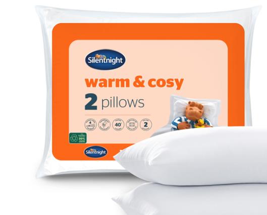 Silentnight Warm And Cosy Pillow - 2 Pack