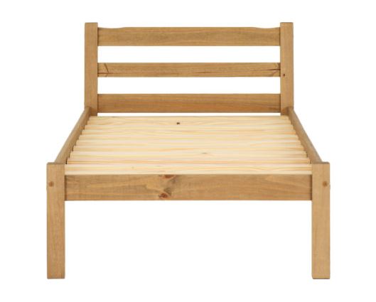 Panama Single Bed - Natural Wax