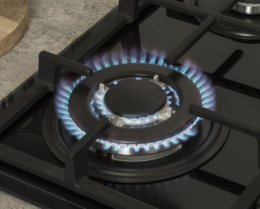 Creda C60GFCWG Black 60cm Gas on Glass Hob