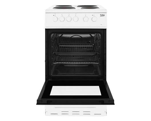 Beko KS530W 50cm Single Cavity Solid Plate Cooker