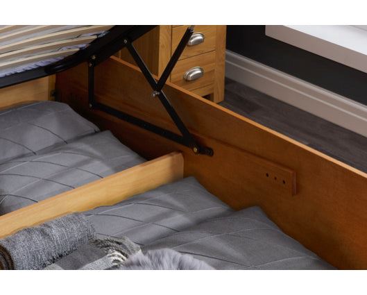 Phoenix Small Double Ottoman Bed - Oak