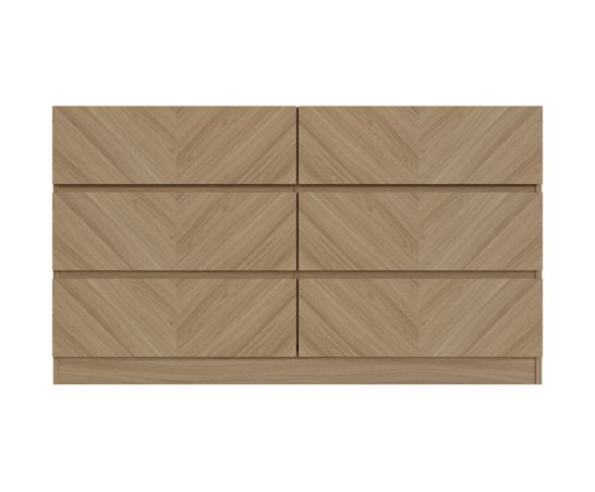 Ciaro 3+3 Drawer Chest- Euro Oak