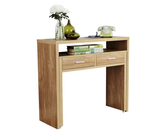 Regis Extending Console Desk-Oak