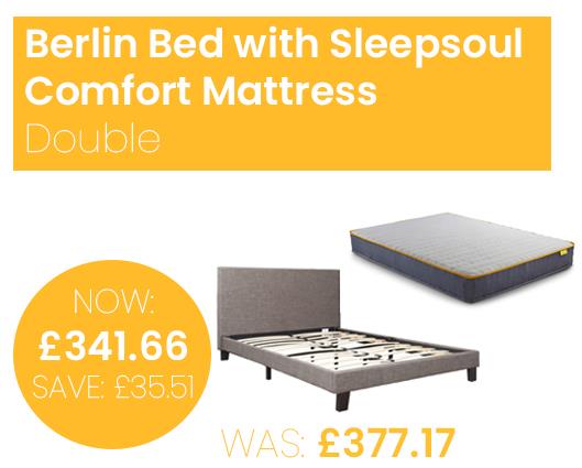 Berlin Bed with SleepSoul Comfort Mattress - Double