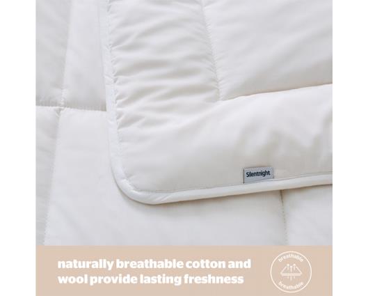 Double - Silentnight Natural Wool Collection Heavyweight Duvet