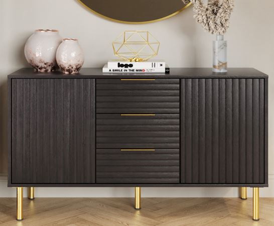 Nervata Sideboard- Black