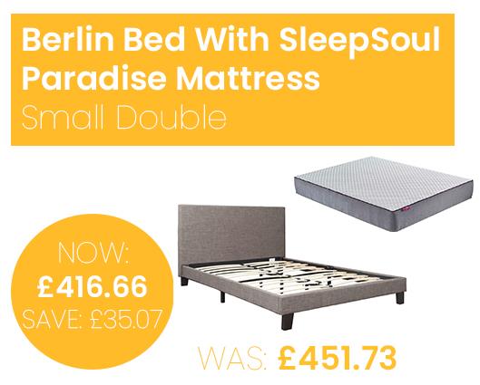 Berlin Bed with SleepSoul Paradise Mattress - Small Double