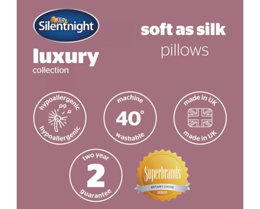 Silentnight Soft As Silk Pillow - 2 Pack