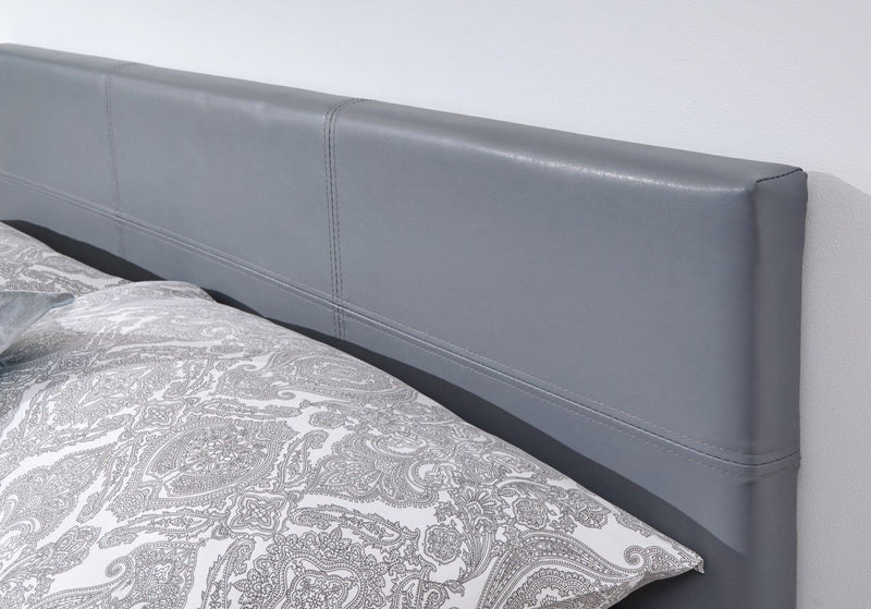 Serena Small Double Side Lift Ottoman Bed-Grey PU