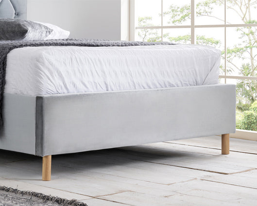 Luxton King Size Bed-Grey