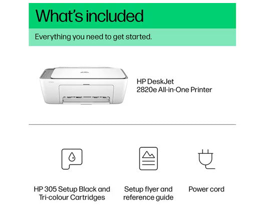 HP DeskJet 2820e All-in-One Wireless Inkjet Printer & Instant Ink