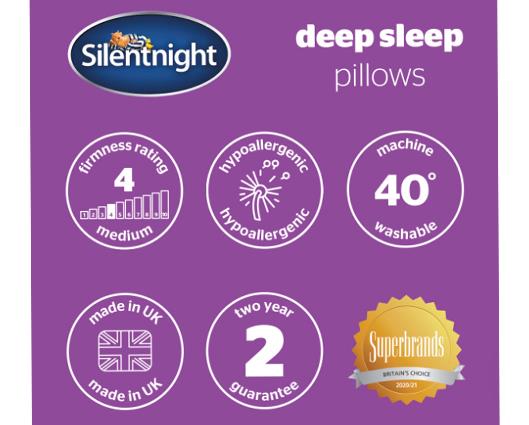 Silentnight Deep Sleep Pillows, 4 Pack