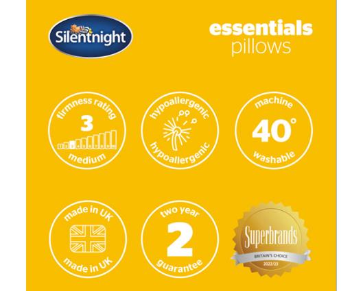 Silentnight Classic Hollowfibre Pillow - 2 Pack