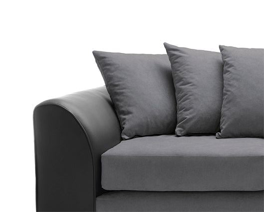 Dylan 3 Seater Sofa - Black & Charcoal