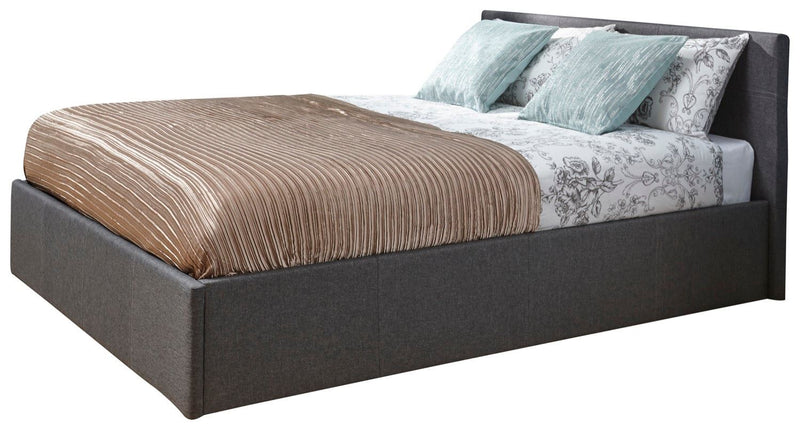 Serena Small Double Side Lift Ottoman Bed-Grey