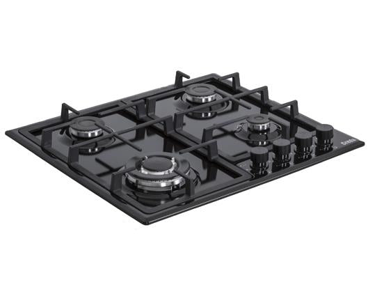 Creda C60GFCWBL Black 60cm Gas Hob With Wok Burner