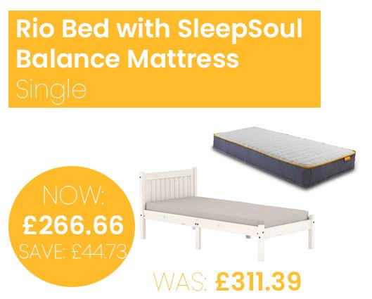 Rio Bed with SleepSoul Balance Mattress - Single