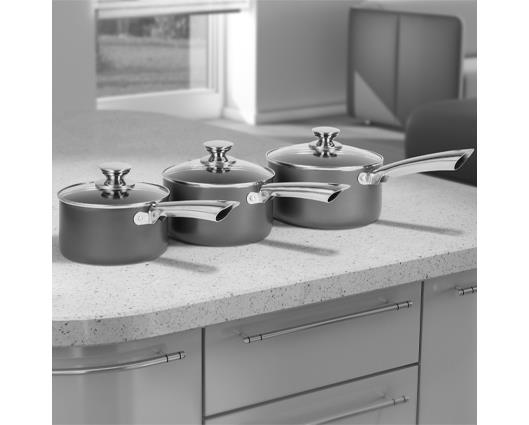 Morphy Richards Accents 3 Piece Pan Set - Titanium