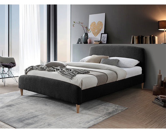 Oliver Double Bed - Charcoal